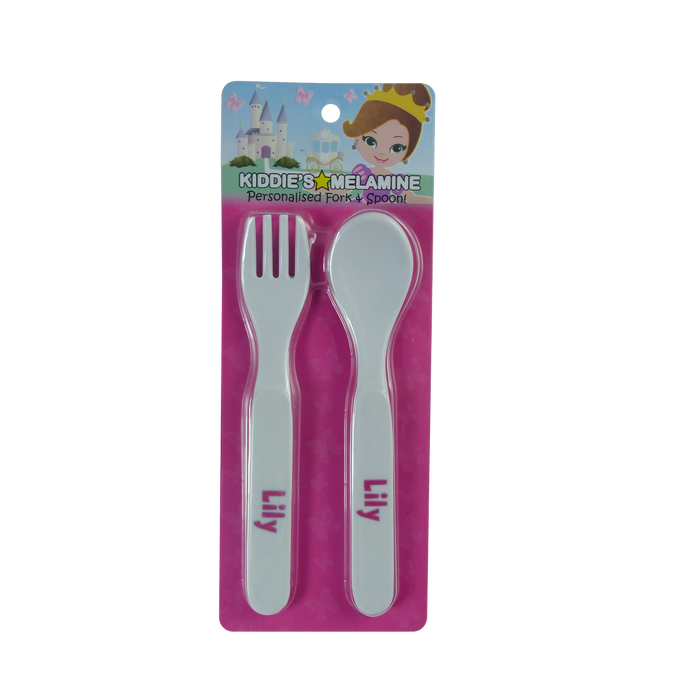 Childrens Melamine Cutlery Set - Girls Names