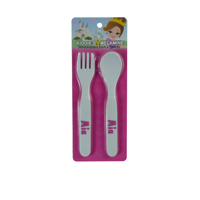 Childrens Melamine Cutlery Set - Girls Names