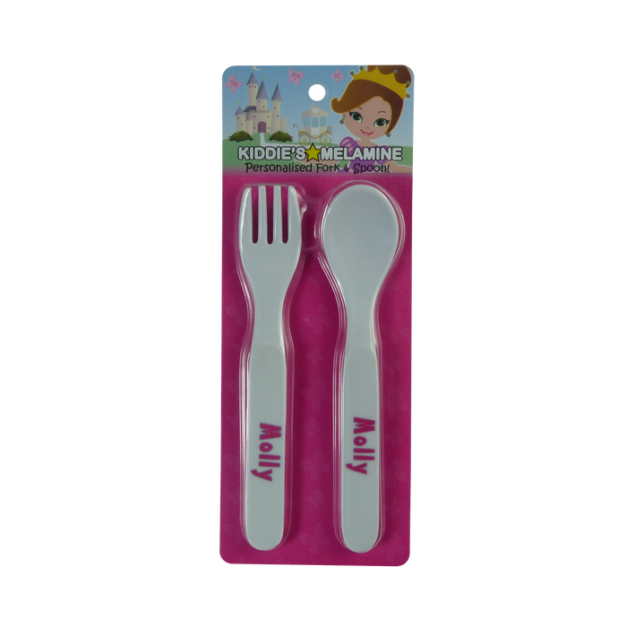 Childrens Melamine Cutlery Set - Girls Names