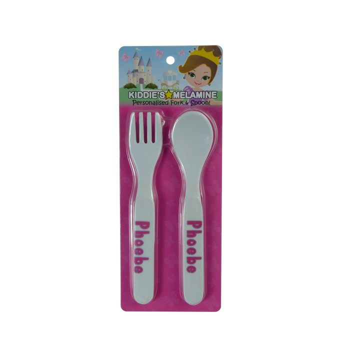 Childrens Melamine Cutlery Set - Girls Names
