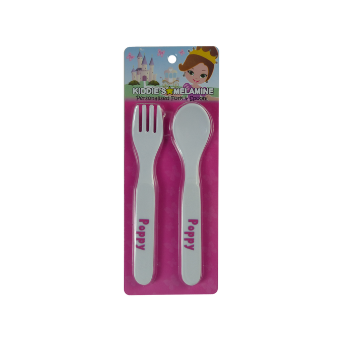 Childrens Melamine Cutlery Set - Girls Names