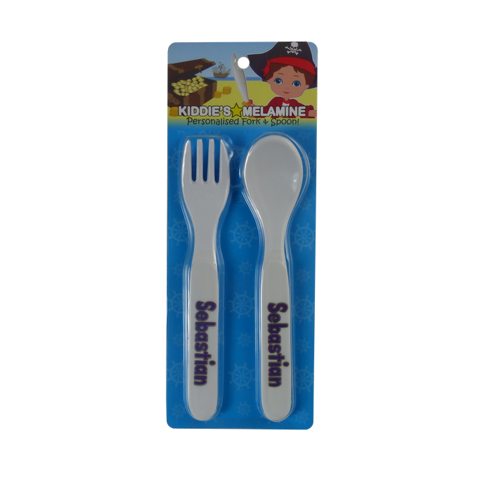 Childrens Melamine Cutlery Set - Boys Names
