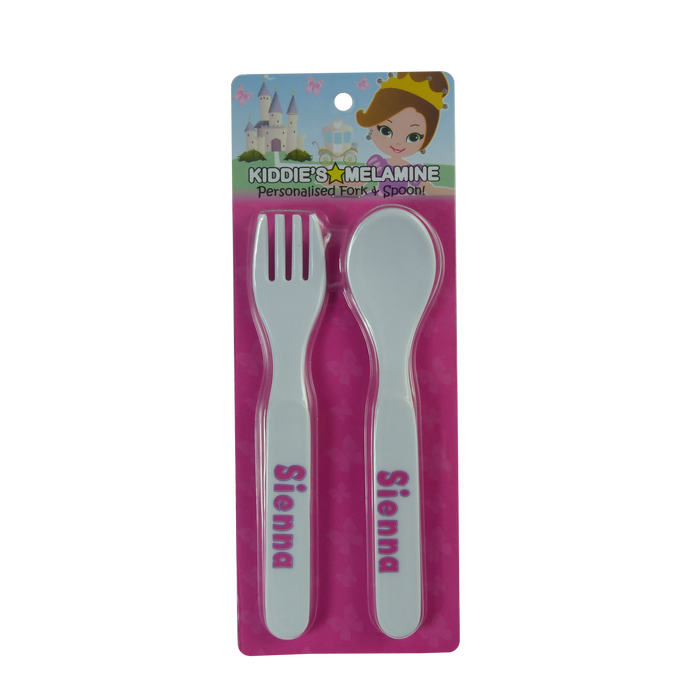 Childrens Melamine Cutlery Set - Girls Names
