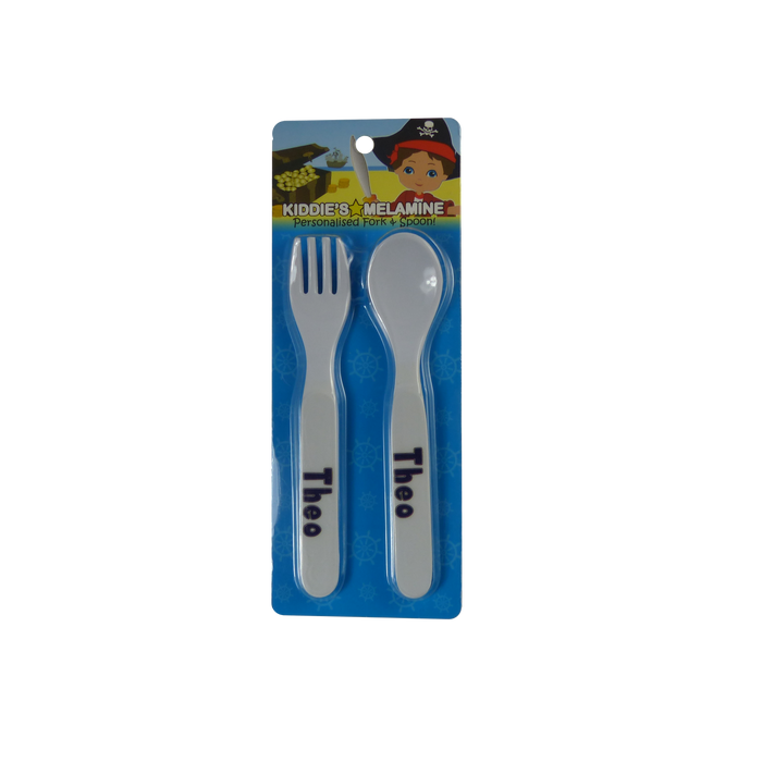 Childrens Melamine Cutlery Set - Boys Names