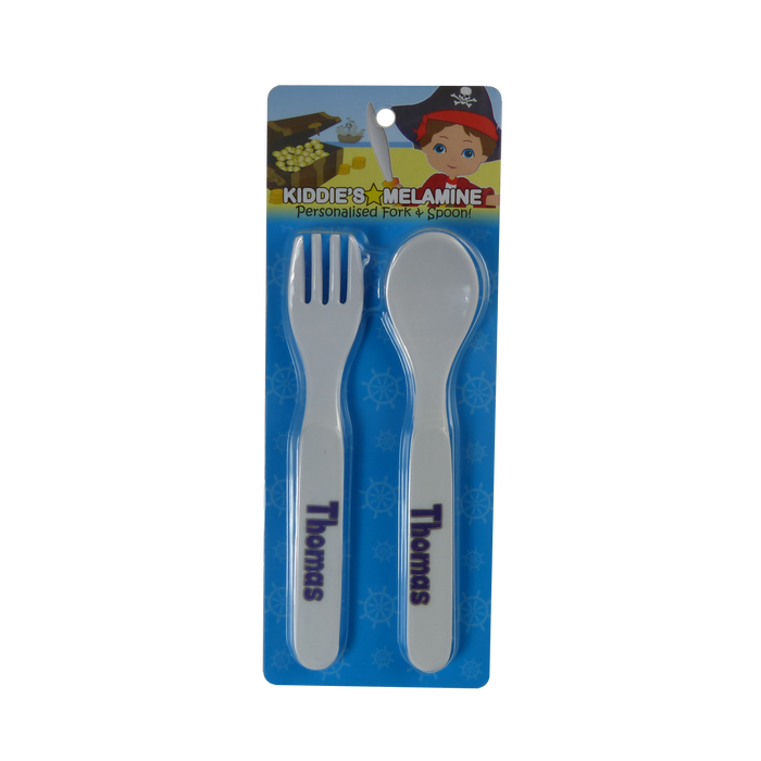 Childrens Melamine Cutlery Set - Boys Names