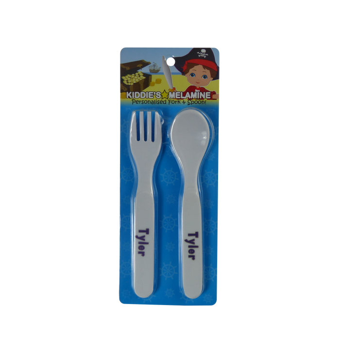 Childrens Melamine Cutlery Set - Boys Names
