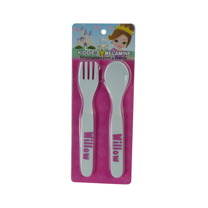 Childrens Melamine Cutlery Set - Girls Names