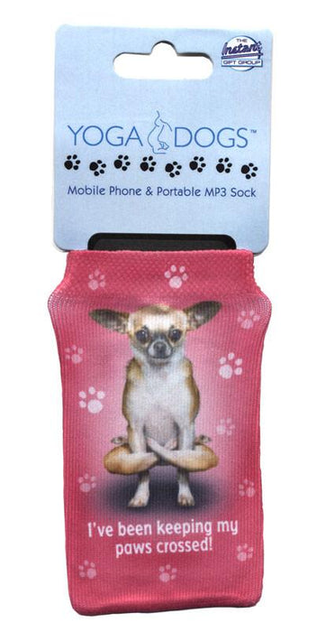 Paws Crossed Dog Phone Sock - Yoga Pets