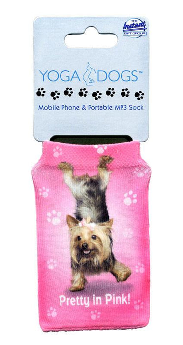 Pretty In Pink Dog Phone Sock - Yoga Pets
