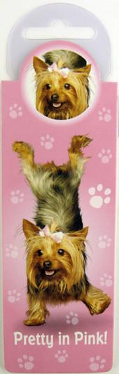 Pretty In Pink Dog Bookmark - Yoga Pets