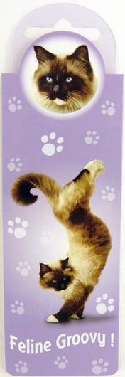 Feline Groovy Cat Bookmark - Yoga Pets