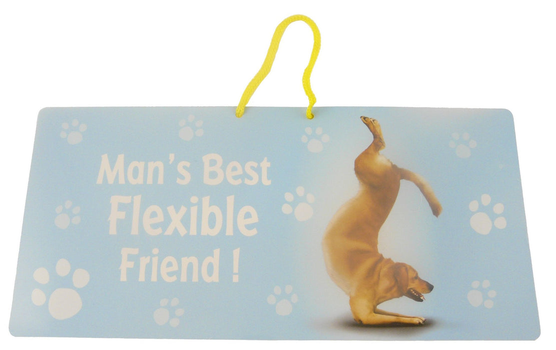 Flexible Friend Dog Hanging Sign - Yoga Pets