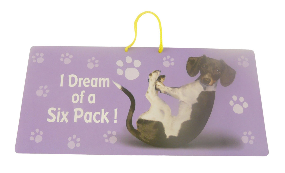 Dream Six Pack Dog Hanging Sign - Yoga Pets